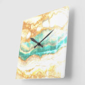 Horloge murale artistique colorée (Angle)