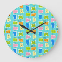Horloge murale atomique kitsch rétro acrylique
