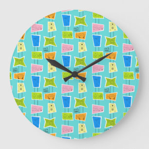 Horloge murale atomique kitsch rétro acrylique