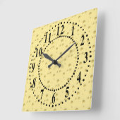 Horloge murale au look de fromage jaune clair (Angle)