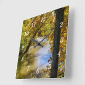 Horloge murale Automne à James River Bend (Angle)