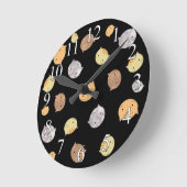 Horloge murale aux visages de chat mignons (Angle)