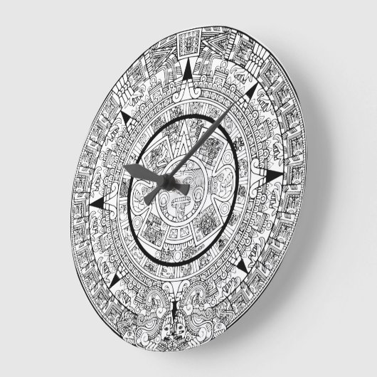Horloge murale avec calendrier Aztec (Angle)