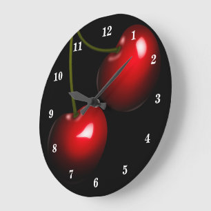 Horloge murale avec cerises