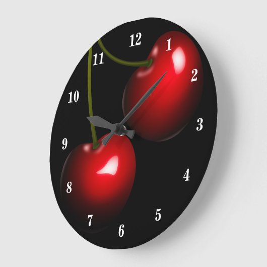 Horloge murale avec cerises (Angle)