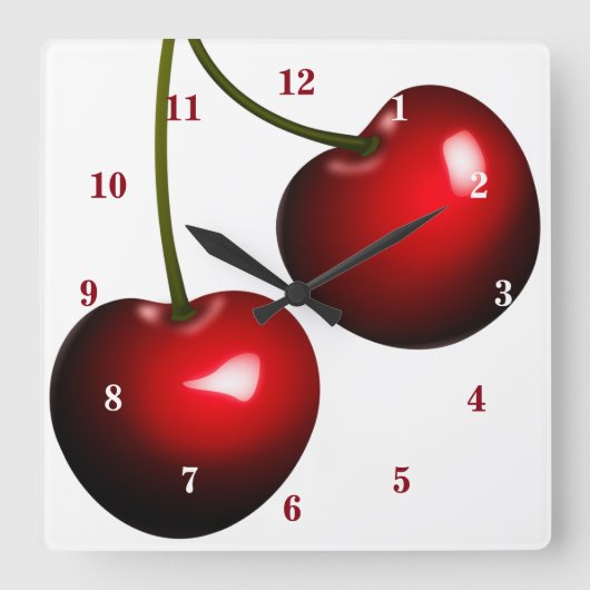 Horloge murale avec cerises (Recto)