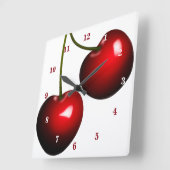 Horloge murale avec cerises (Angle)