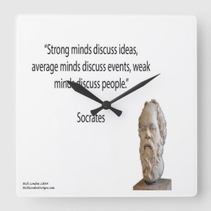 Horloge murale avec citation de Socrate & Esprits 