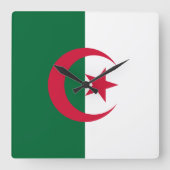 Horloge murale avec drapeau d'Algérie (Recto)
