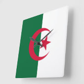 Horloge murale avec drapeau d'Algérie (Angle)