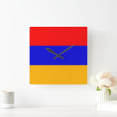 Horloge murale avec drapeau d'Arménie (Maison)