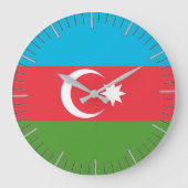 Horloge murale avec drapeau d'Azerbaïdjan (Recto)