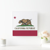 Horloge murale avec Drapeau de Californie, USA (Maison)
