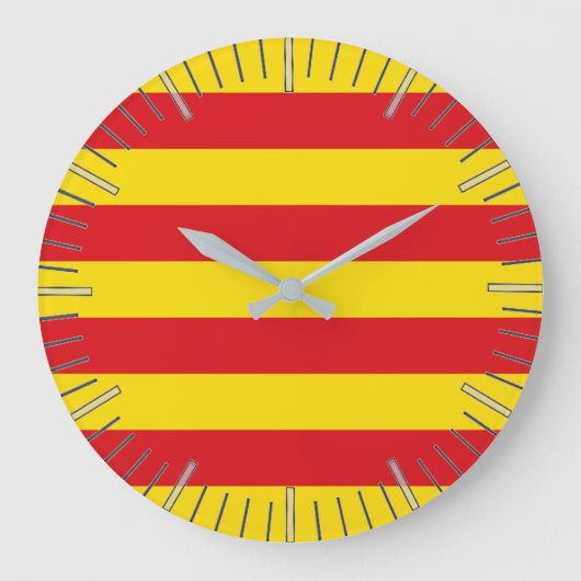 Horloge murale avec drapeau de Catalogne (Recto)