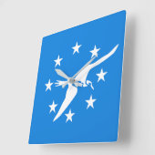 Horloge murale avec drapeau de Corpus Christi City (Angle)