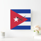 Horloge murale avec drapeau de Cuba (Maison)