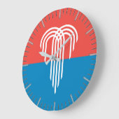 Horloge murale avec drapeau de Kansas City, Missou (Angle)