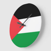 Horloge murale avec drapeau de la Palestine (Angle)