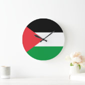 Horloge murale avec drapeau de la Palestine (Maison)