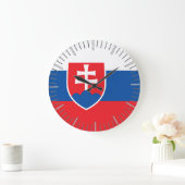 Horloge murale avec drapeau de la Slovaquie (Maison)