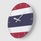 Horloge murale avec drapeau de la Thaïlande (Angle)