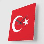 Horloge murale avec drapeau de la Turquie (Angle)