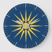 Horloge murale avec drapeau de Macédoine, Grèce (Recto)