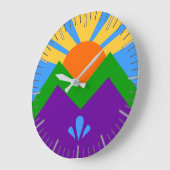 Horloge murale avec drapeau de Manitou Springs, Co (Angle)