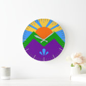 Horloge murale avec drapeau de Manitou Springs, Co (Maison)