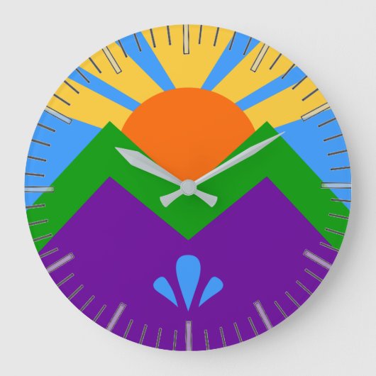 Horloge murale avec drapeau de Manitou Springs, Co (Recto)