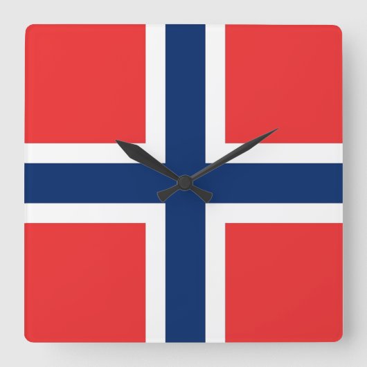 Horloge murale avec Drapeau de Norvège (Recto)