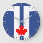 Horloge murale avec drapeau de Toronto, Canada (Recto)