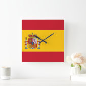 Horloge murale avec drapeau d'Espagne (Maison)