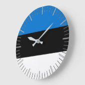 Horloge murale avec drapeau d'Estonie (Angle)
