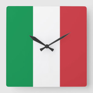 Horloge murale avec drapeau d'Italie