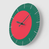 Horloge murale avec drapeau du Bangladesh (Angle)