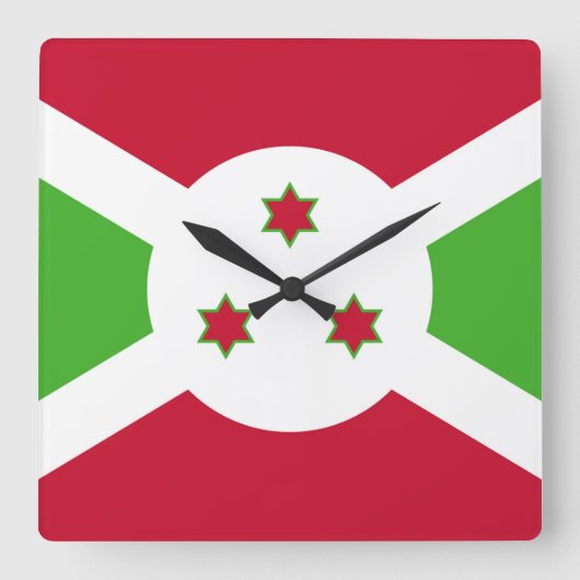 Horloge murale avec drapeau du Burundi (Recto)