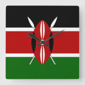 Horloge murale avec drapeau du Kenya (Recto)