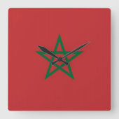 Horloge murale avec drapeau du Maroc (Recto)