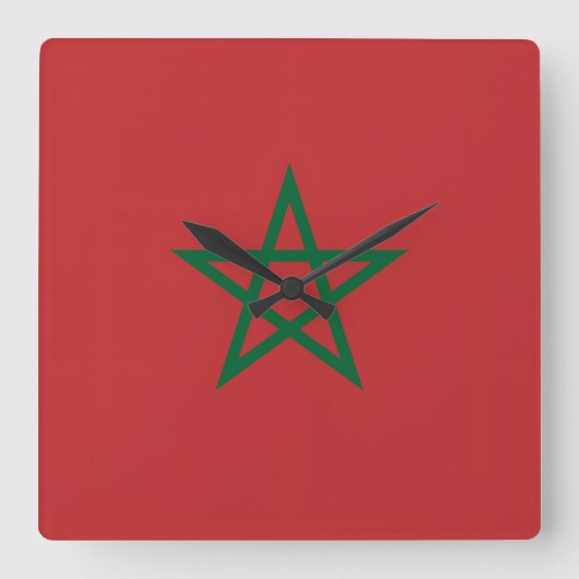 Horloge murale avec drapeau du Maroc (Recto)