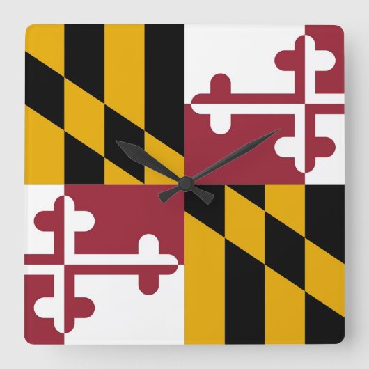 Horloge murale avec drapeau du Maryland, États-Uni (Recto)