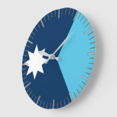 Horloge murale avec drapeau du Minnesota, États-Un (Angle)