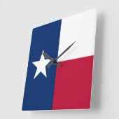 Horloge murale avec Drapeau du Texas, USA (Angle)