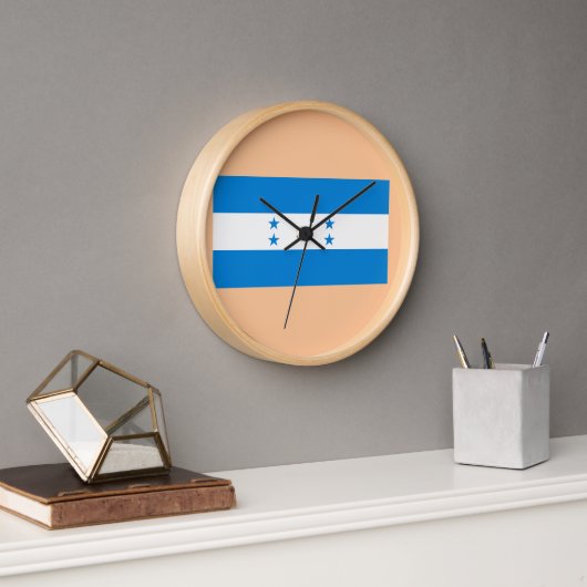 Horloge murale avec drapeau hondurien (Bureau)