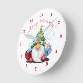 Horloge murale avec gnome de Noël (Angle)