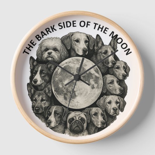 Horloge murale avec image canine (Recto)