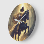 Horloge murale avec image de cheval (Angle)