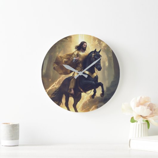 Horloge murale avec image de cheval (Maison)