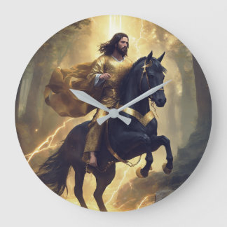 Horloge murale avec image de cheval