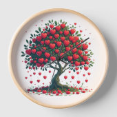 Horloge murale avec la décoration d'un arbre avec  (Recto)